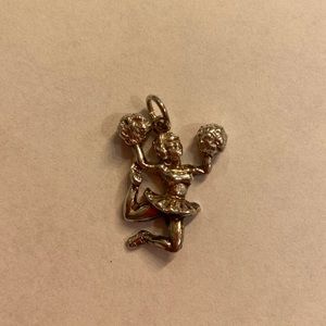 Sterling cheerleader charm!!